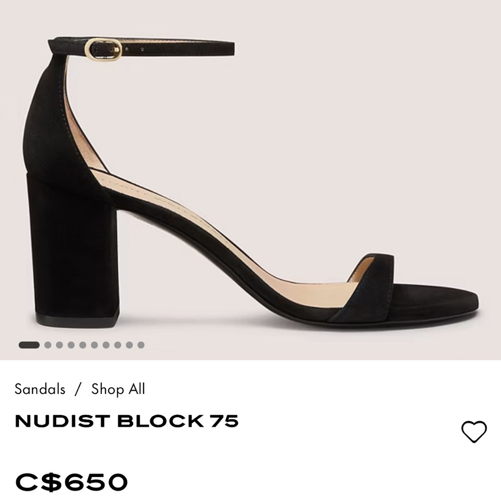 Stuart Weitzman “Nudist Block 75” 
Shoes size 10 (40.5) 
Brand new, never worn.